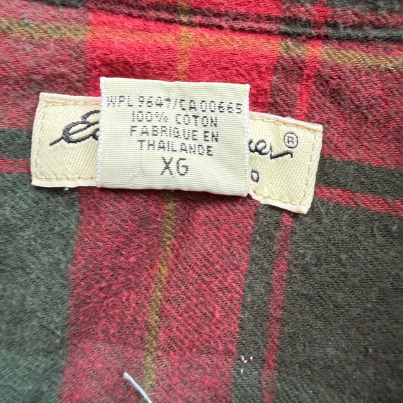 Eddie Bauer Red and Green Plaid Long Sleeve Dress, EUC - Picture 4 of 4